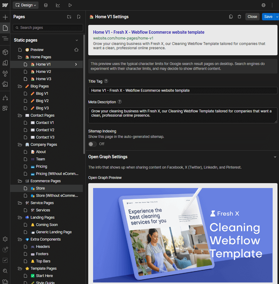 Fresh X Webflow Template and UI Kit SEO | Brix Template
