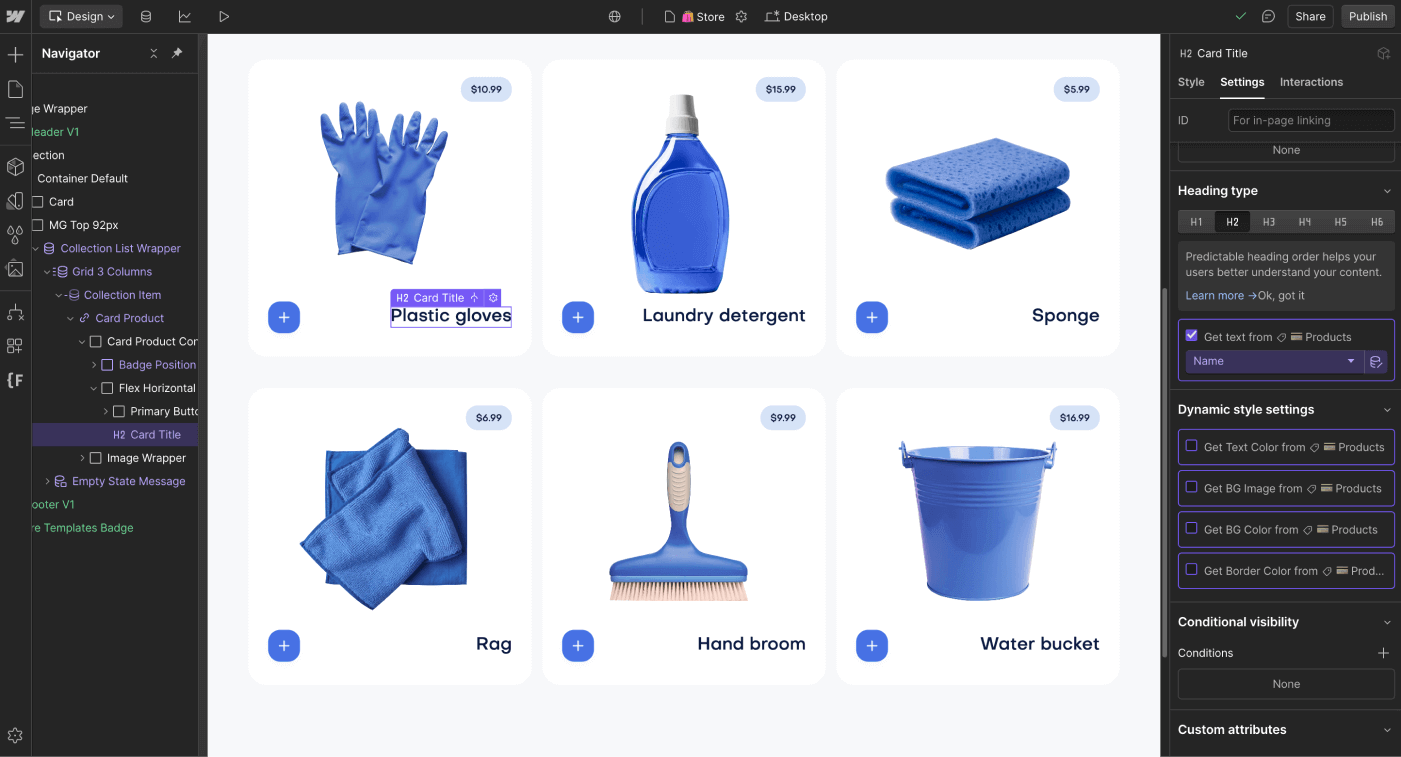 Fresh X Webflow Template and UI Kit eCommerce Content | Brix Template

