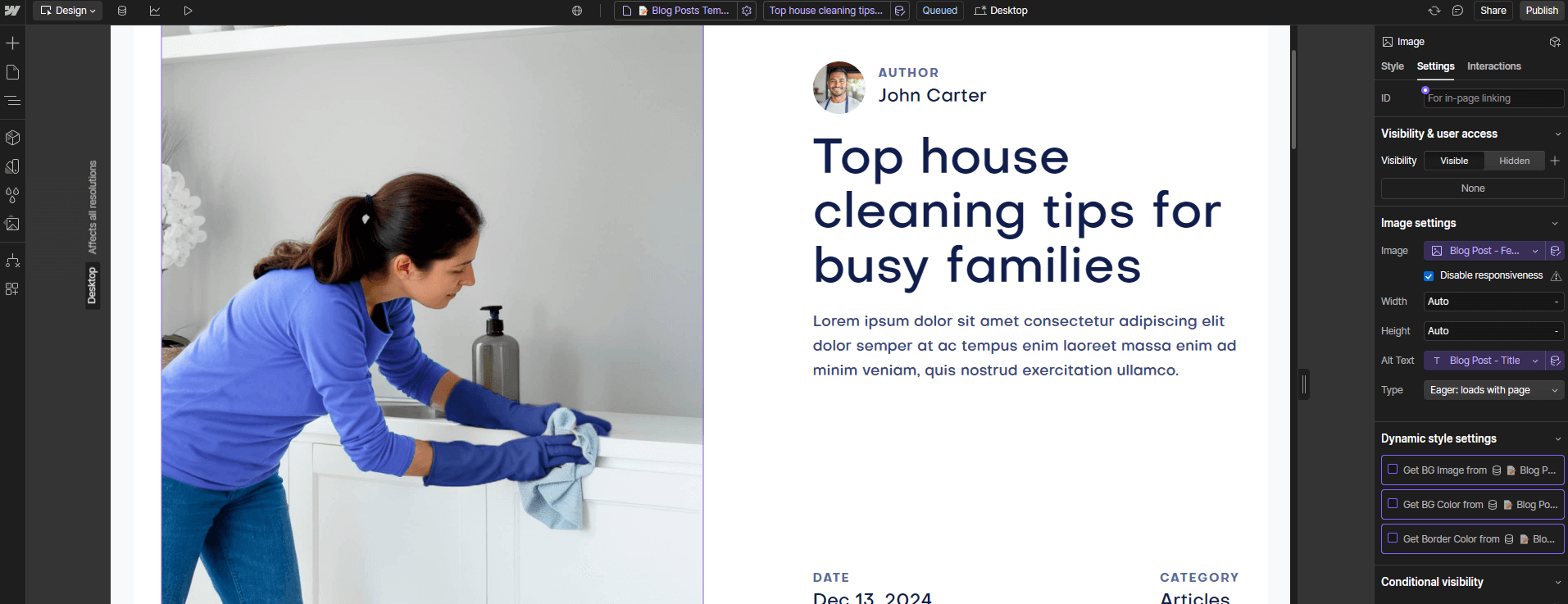 Fresh X Webflow Template and UI Kit CMS Page | Brix Template
